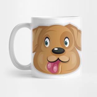 Cute Brown dog, illustration Mug